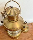 Vintage Anchor Maritime Brass Light Lamp Lantern Converted Elec