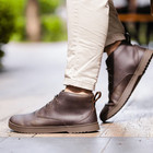 Birchbury Carnforth  Barefoot Chukka Mens Womens Boots Tobacco - Rugged Leather