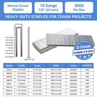 Meite 18 Gauge 1 4  Narrow Crown Staples Galvanized 7 8  Length  10 Boxes case 