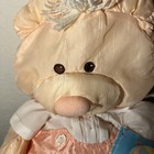Vintage 1986 Fisher Price Puffalump Bear Cub 8006 Peach Plush Stuffed Romper