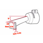 Leister Wide Slot Nozzle   31 5 18x3 Mm 15   Angled -120   Bent Folie Right 105 500