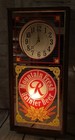 Vintage Rainier Beer Lighted Clock Sign 1980 s Works