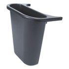 Rubbermaid Resin Deskside Wastebasket  Small Plastic Trash Can  Black  4 Pack