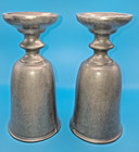 Vintage Pair Of 7  Wilton Armetale  plough Tavern  Satin Finish Water Goblets