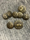 Brooks Brothers Golden Fleece Button Set - Brass Waterbury 6 Cuff   2 Front