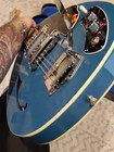 Authentic Vintage Blue Teardrop Crescendo Guitar From Before 1980 Condition Vg  