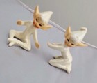 Vintage   Holt Howard   Japan   Pixie Elves Candle Huggers   Iridescence White