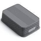   12 Pack   Plastic Storage Baskets - Small Pantry Organization And Gray