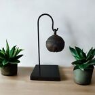 Rustic Old Karen Hill Tribe Bronze Round Elephant Bell   Stand