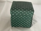 Vintage Singer Padded Collapsible Cube Sewing Kit Green Flower Pattern Box