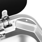 Rv Caravan Camper Sink Stainless Steel Hand Wash Basin   Glass Lid   Faucet