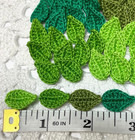 40 Pcs Tiny Mini  3 4    Mixed Lot Crocheted Leaves  Appliqu   Embellishments