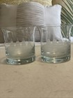 Mcm Toscany Glass Clipper Ship Etched Nautical Bar Cocktail Glasses Set Of 2