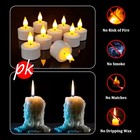 Rechargeable Led Electric Flameless Flickering Tea Lights Candles Remote 6pc