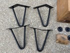 Vintage Nos 6    Wrought Iron Hairpin Legs Set Of 4 Mid Century Modern Table Legs