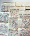 Wwii Us Army Air Force Silk Pilot Escape Map 1943 - 1944 Asiatic Series Lot Of 3