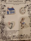 Just Cross Stitch Hand Painted Porcelain Ceramic Buttons - Spring Themed