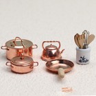 10pc Dollhouse Miniature 1 12 Scale Kettle Pot Kitchenware Alloy Kit Accessories