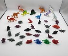 57 Piece Dinosaur Lot 1 To 2 Inch Assorted Jurassic Plastic Rubber