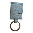 Vintage Coach Y2k Mini Picture Frame Bag Charm Key Chain Blue On Blue Rare Read