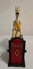 Vintage Cast Iron  trick Pony  Mechanical Coin Bank Working Condition