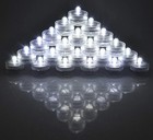 Samyo Set Of 36 Waterproof Wedding Submersible Battery Led Tea Lights White