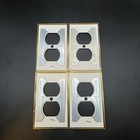 Lot 4 Vtg Hollywood Regency Ornate Gold Brass Filigree Outlet Wall Cover Plate