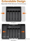 Expandable Black Silverware Utensil cutlery Organizer For Kitchen Drawer  Adjust