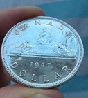  scarce  1947 Canada Silver One Dollar Coin - Maple Leaf