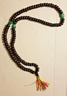 Two Vintage Wood And Turquoise Buddhist Tibetan Mala Prayer Bead Necklace