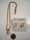 Lee Sands 7mm Cultured Freshwater Pearl W Gold Plated Chain   Pearl Hoop Earring