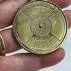 Vintage Brass 50 Year Perpetual Calendar Nautical Keychain 
