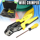 Wire Crimper Pliers Ratcheting Insulated Cable Connectors Terminal Crimping Kit