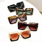 5pcs Oversized Square Sunglasses Women Retro Fashion Designer Style Shades
