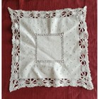 Set Of 2 Vintage Bobbin Lace Trim Linen Handkerchiefs  Bridal Wedding Hanky