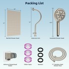12   Rain Shower Head Combo High Pressure Rainfall Shower Head Brushed Nickel Us
