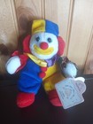 Vtg Applause Les Petits Marcel Circus Clown Stuffed Plush Primary Colors 6-10 