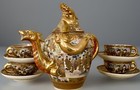 Antique Japanese Meiji Satsuma Hododa Dragonware Tea Coffe Set