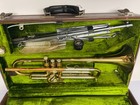 Getzen Model 300 Trumpet With Case  Mouthpiece Stand Brass Instrument