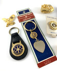 Rotary International Items   Lot Of 10   Patch  Key Chains  Pins      Nos