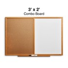 Staples Whiteboard Cork Bulletin Board Oak Frame 3 w X 2 h 52691 28323