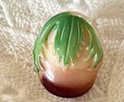 Set Of 9 Caramel Glass Realistic Eggplant Buttons  Great Paint Detail  5 16 