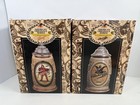 Set Of 2 Budweiser Faust   Black   Tan American Originals Series Steins Cs314