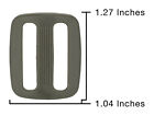 10 - 1 Inch Foliage Green Plastic Triglide Slides