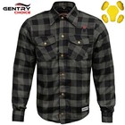 Rideract   Mens Motorcycle Flannel Shirt Reinforced Motorbike Shirt With Ce Armor