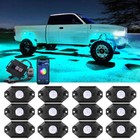 12 Pods Rgb Led Rock Lights Kits  Underbody Underglow System Neon Lights Kits
