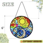 Stained Glass Window Hanging Sun And Moon Suncatcher