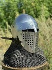 Knight Helmet Revited Chain Mail Bascinet Medieval Hmb Combat Battle Ready Helme