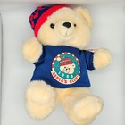 Vtg Dan Dee Christmas Bear Plush Stuffed Animal K-mart 1989 Santas Club Tags 18 