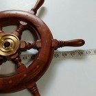 Ship Wheel Wood And Brass 18  Nautical Beach Cottage Coastal Wall Decor